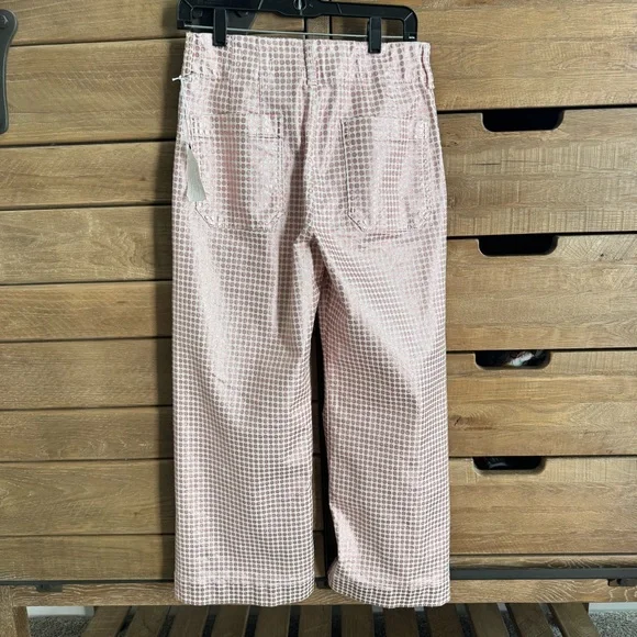 Maeve by Anthropologie The Colette Pink and White Metallic Polka Dot Pants - Picture 5 of 14